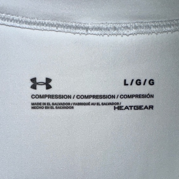 NWT Under Armour Men's V-neck Compression Short-sleeve T-shirt, White, Size L - Picture 9 of 13